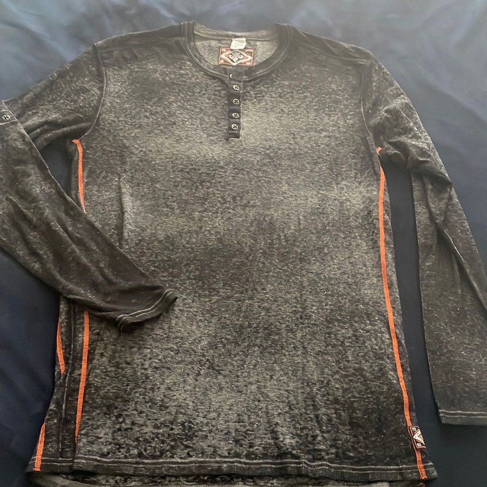 Weathered Black Long Sleeve Shirt